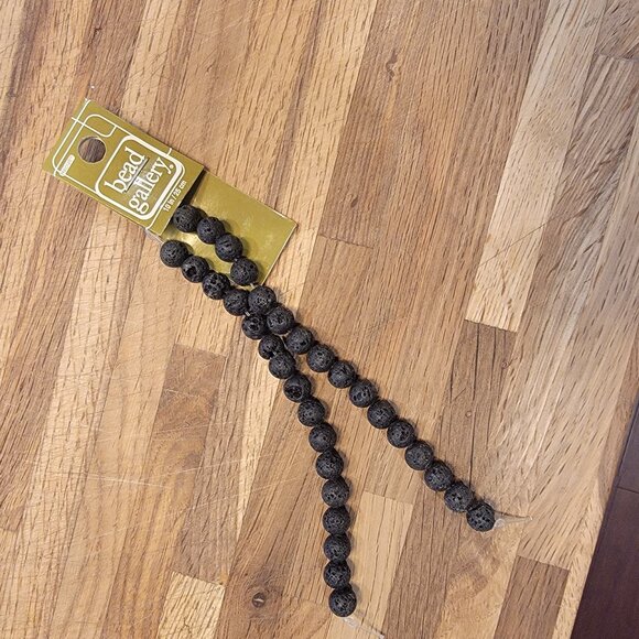 Lava 8MM Round Stone Beads# 92065 Halcraft Bead Gallery 10 inch/25CM Strand - Picture 4 of 8